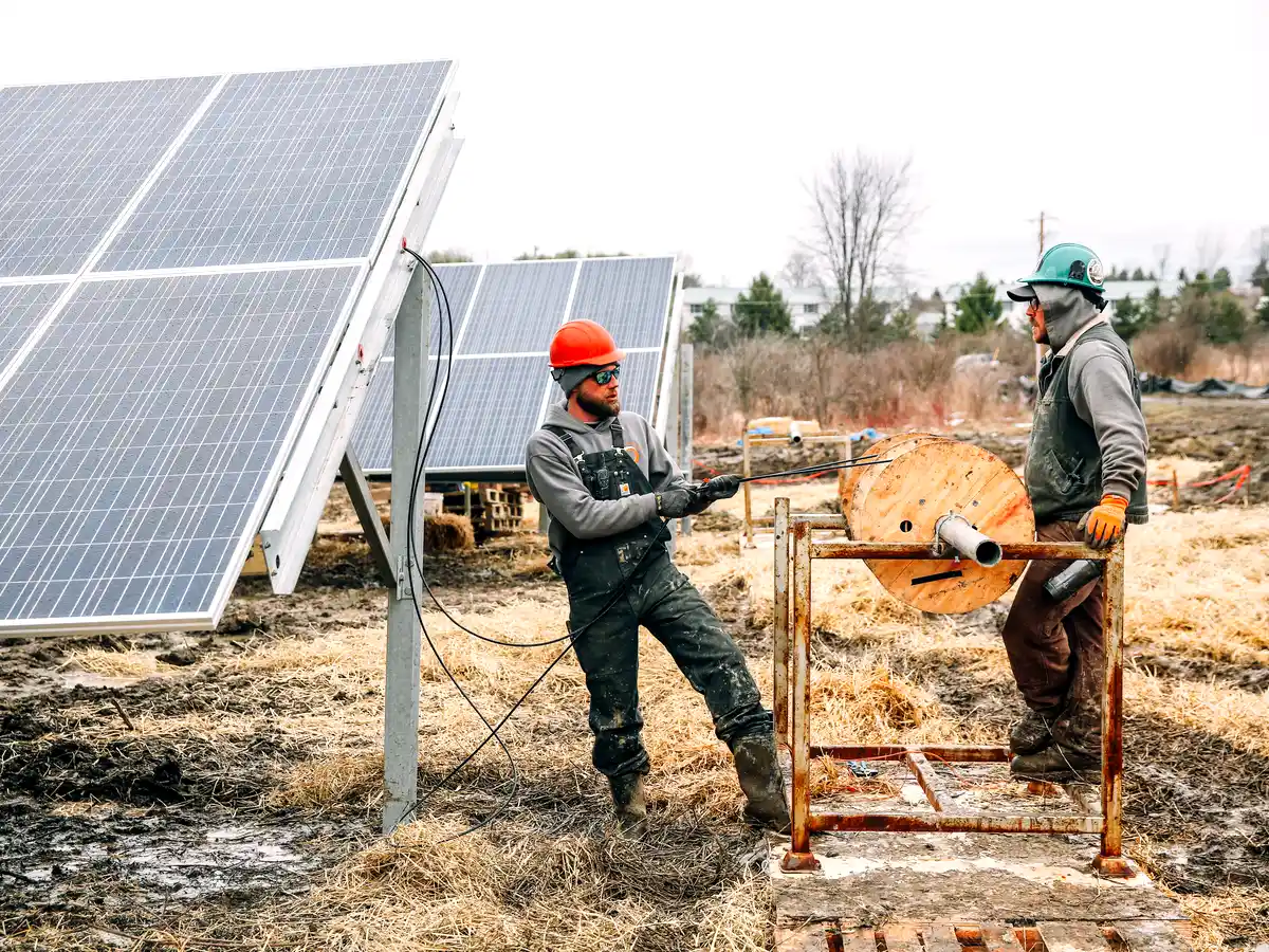 The Zento Solar installation team on a rooftop